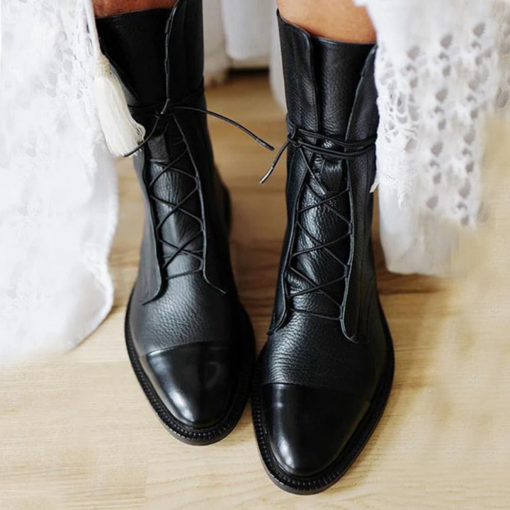 Isabella - Elegantes Botas de Cuero con Tacón